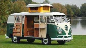 VW camper van - camping with frozen food